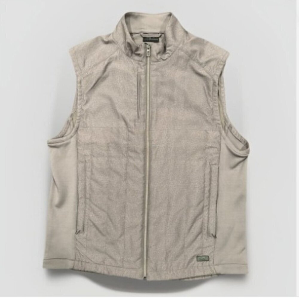 Greg Norman Full Zip Performance Golf Vest Mens Size Medium Grey Lightweight